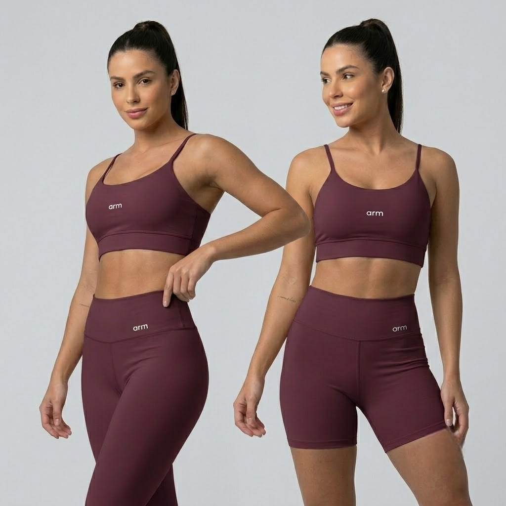Trijunto Fitness: Top + Legging + Short