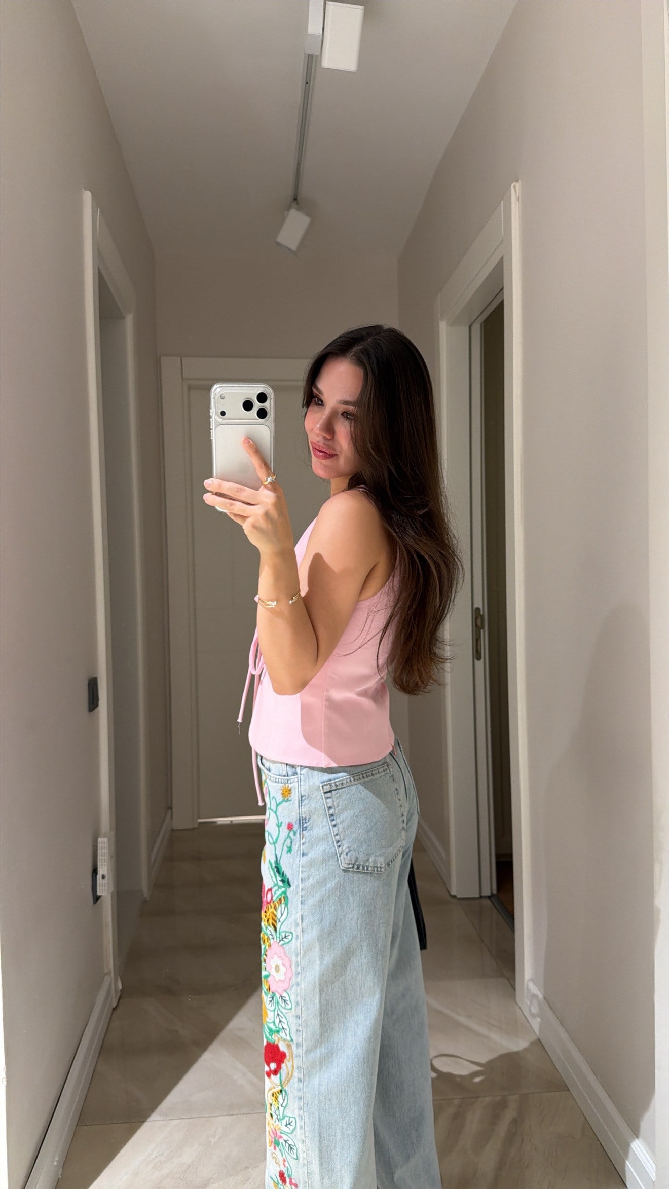 Calça Jeans Garden Bordada