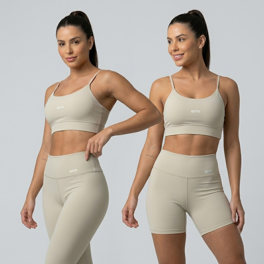 Trijunto Fitness: Top + Legging + Short
