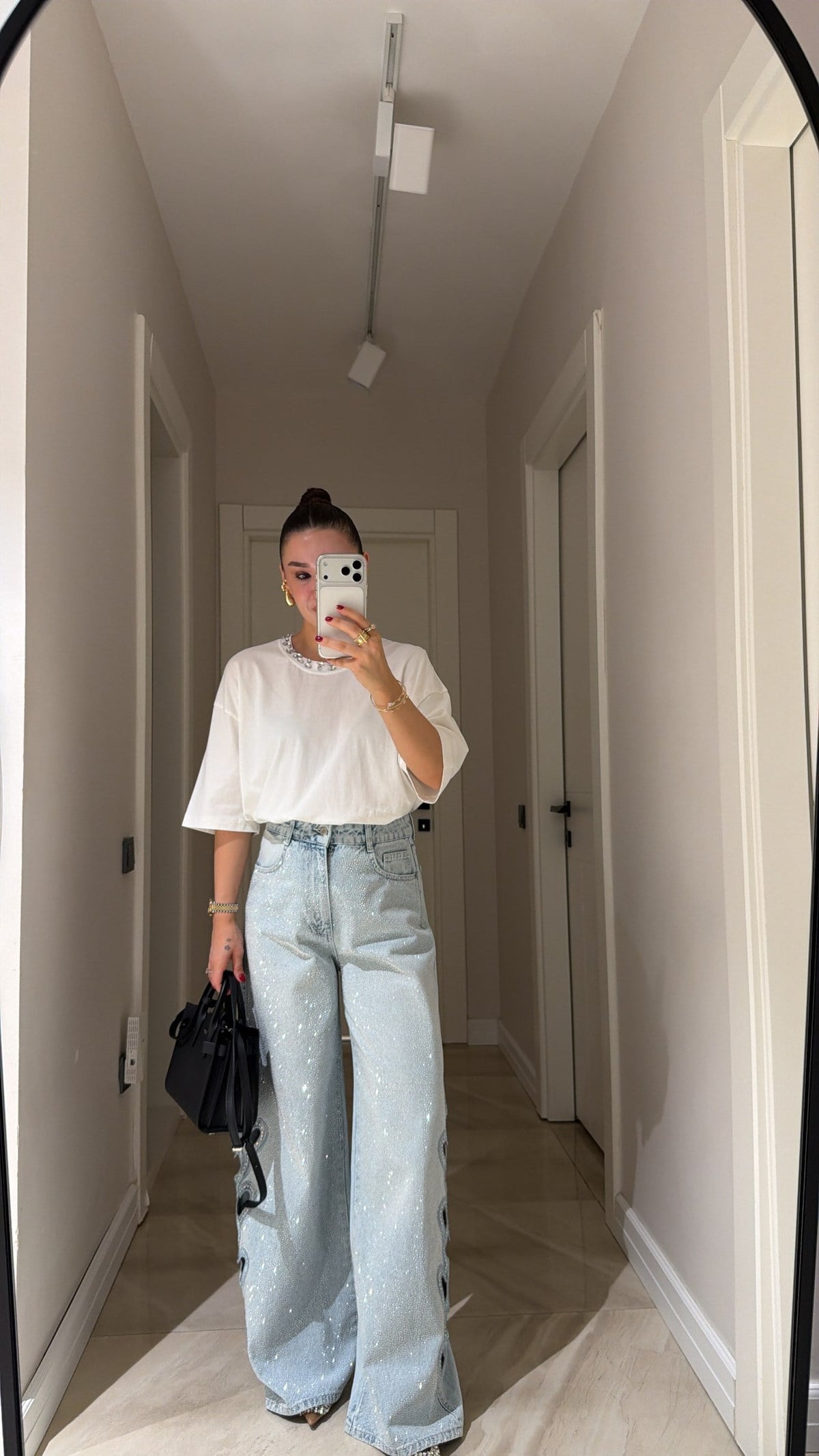 Calça Jeans Crystal Heart