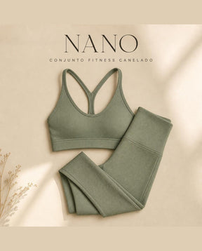Conjunto Fitness Canelado NANO — Top + Legging