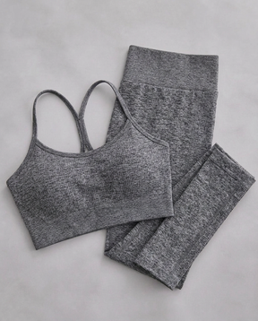 Conjunto Fitness Canelado NANO — Top + Legging