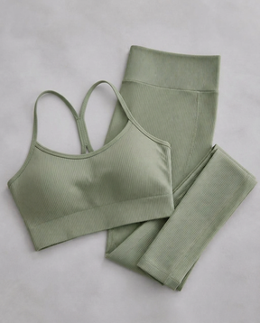 Conjunto Fitness Canelado NANO — Top + Legging