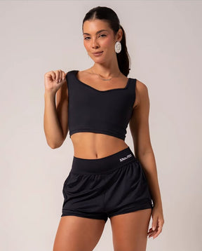 Conjunto Fitness Premium em Poliamida – Top Cropped + Short